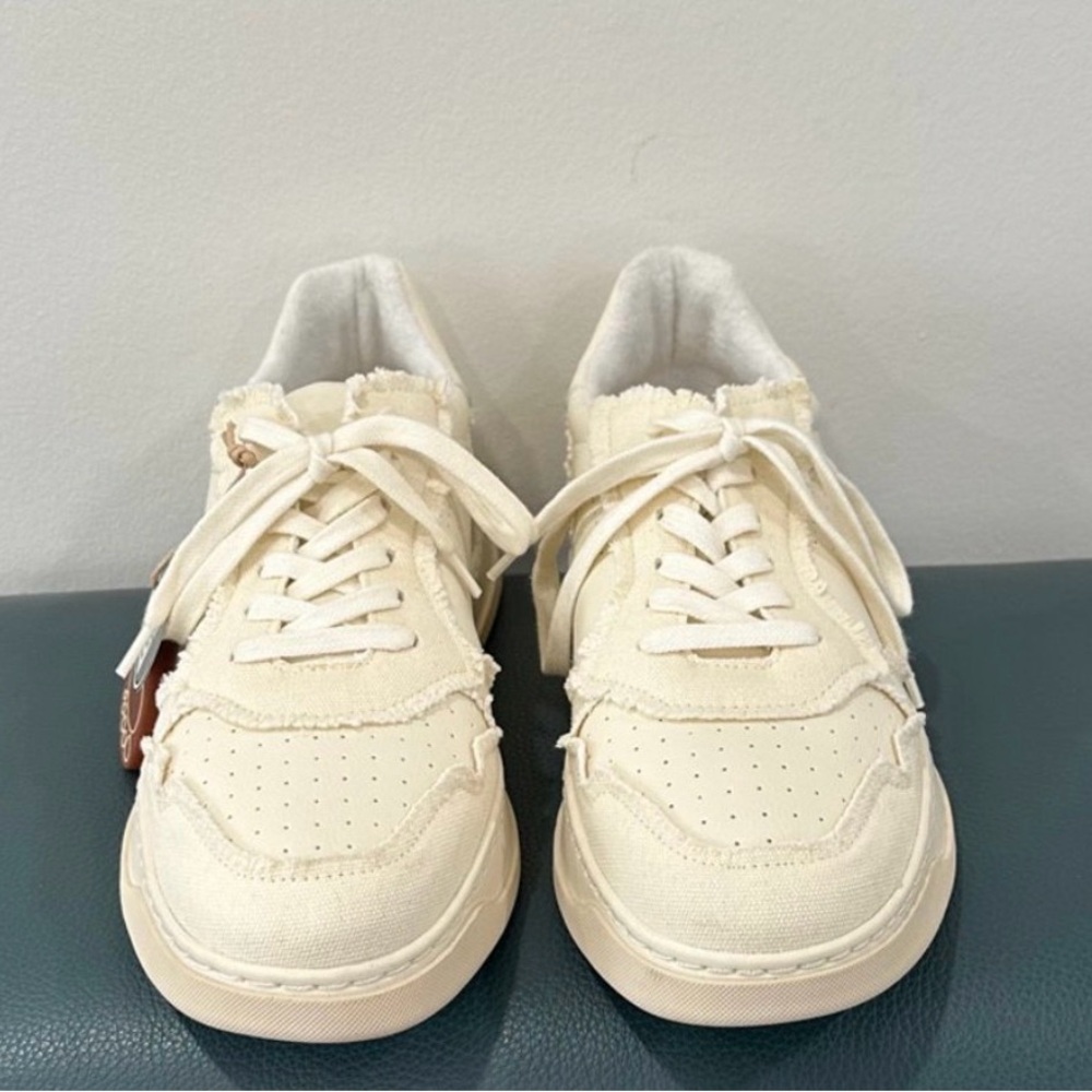 MIA KASS FRAYED TWILL SNEAKERS